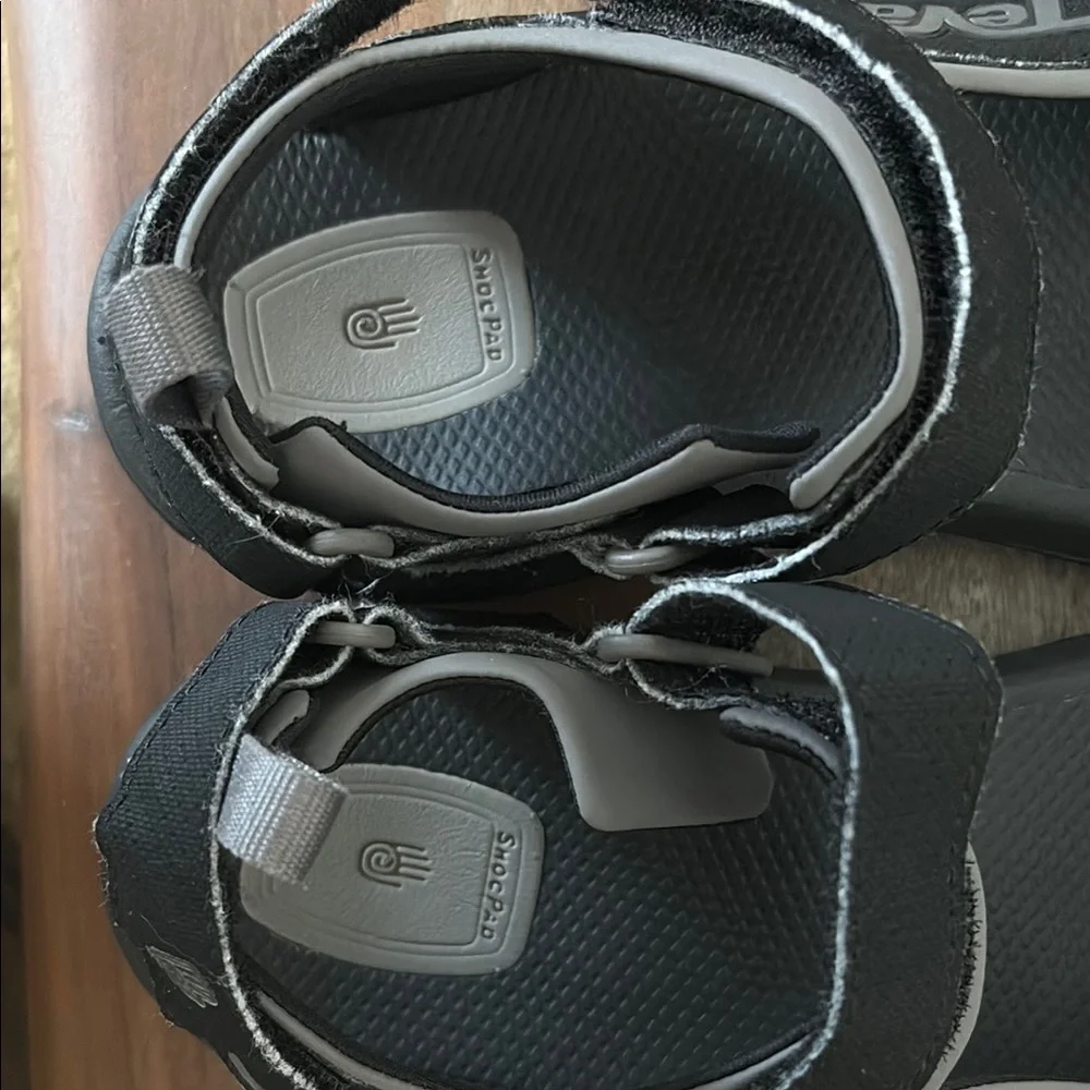 Teva Black and Gray Sport Sandals with Adjustable Straps. 9